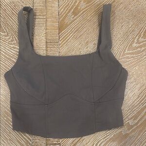 LC Dark Gray Cropped Tank Top